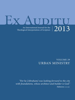 cover image of Ex Auditu--Volume 29